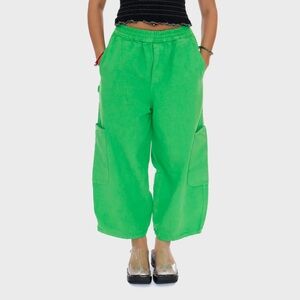 MEALS lime green Chef pants